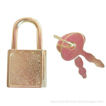 Pad lock with metal alloy material, gold color, OEM orders are welcome